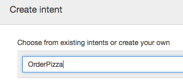 Lex Create Intent